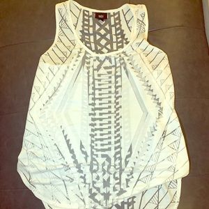 Sheer Tribal Knit Print Top